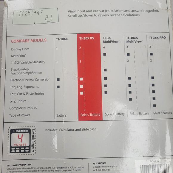Texas Instruments TI-30X IIS Solar Scientific Calculator - Picture 7 of 7